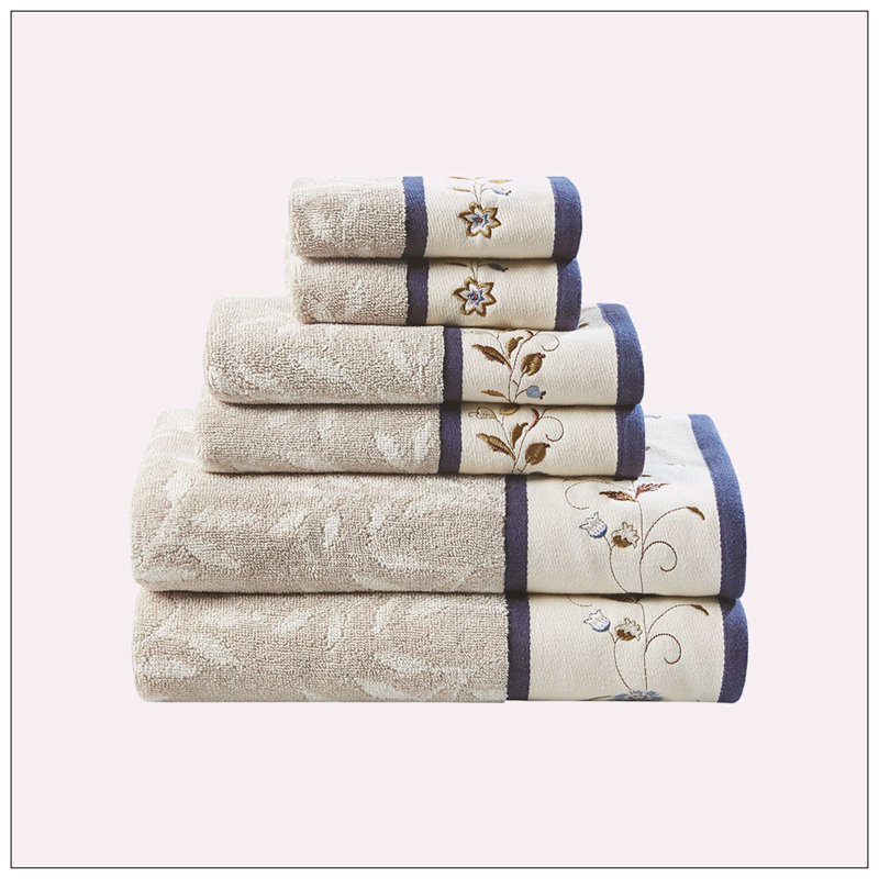 100% Cotton Midweight Jacquard Mulit-Size Set, Navy