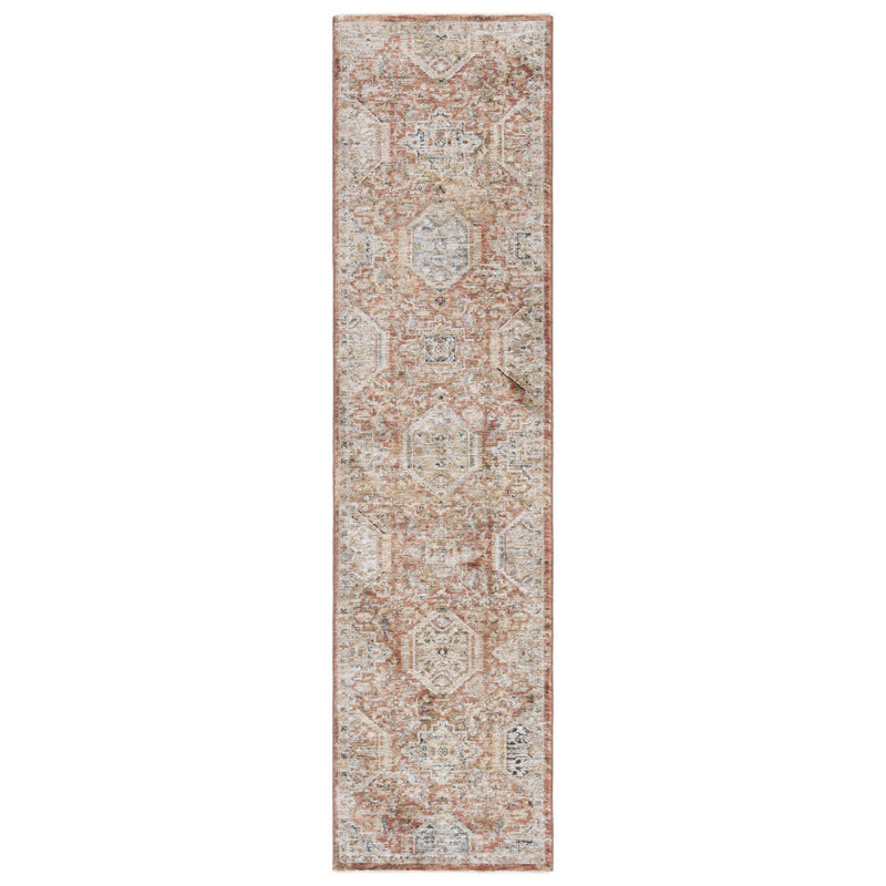 Tapis argenté 108 rouille / bleu Silverado, Tapis de couloir 2 pi x 8 pi