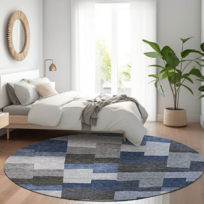 Fargo Abstract Indoor / Outdoor Rug, Round 8'