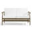 Clinkscales Solid Wood Teak Outdoor Loveseat With Cushion And Arms-114983537-114983538