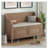 Rustic Solid Wood Entryway Storage Bench with Safety Hinge and Removable Cushion-1485984373