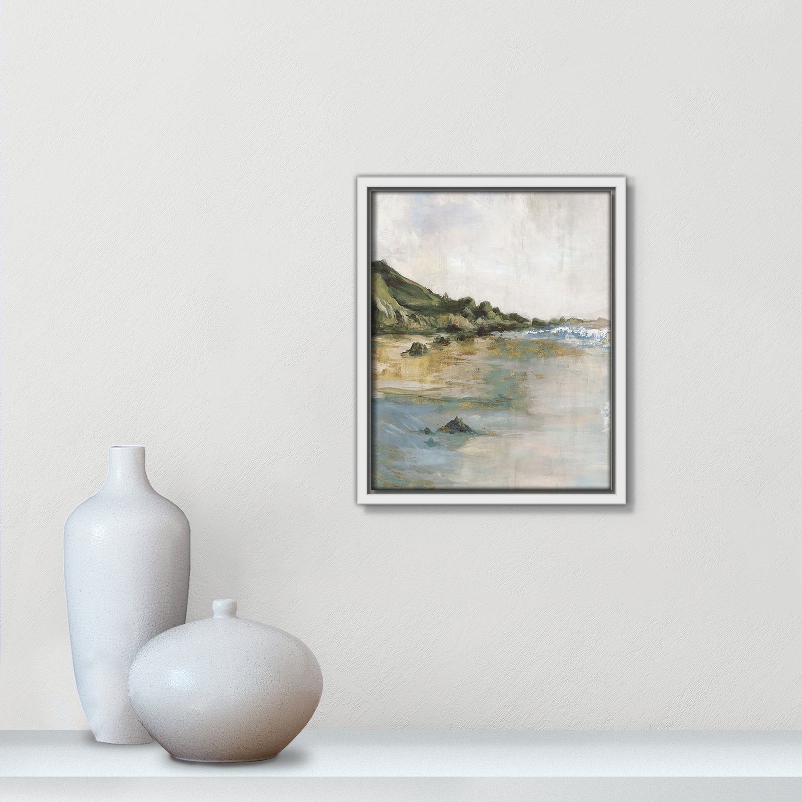 Cordoba "Tide's Edge" Print, 11.5" H x 9.5" W, White