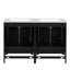 Meuble-lavabo noir 48 po avec lavabo encastré intégré et finition résistante aux égratignures