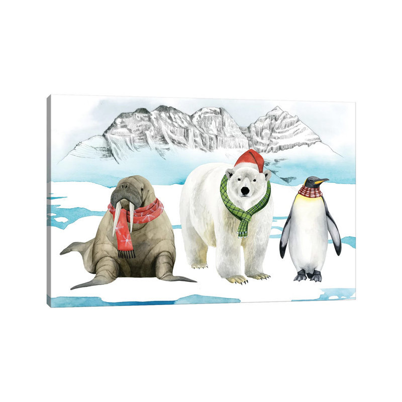 Arctic Animal Collection A by Grace Popp - No Frame Print on Canvas