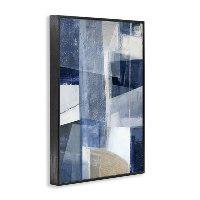  Formes géométriques obliques encadrées par Hannah Dawson, Giclée encadrée noir minuit, H 24 po x l 16 po