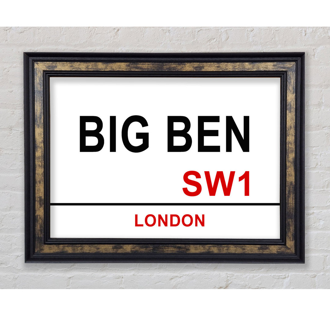 Big Ben Signs - Einzelne Bilderrahmen Typografie