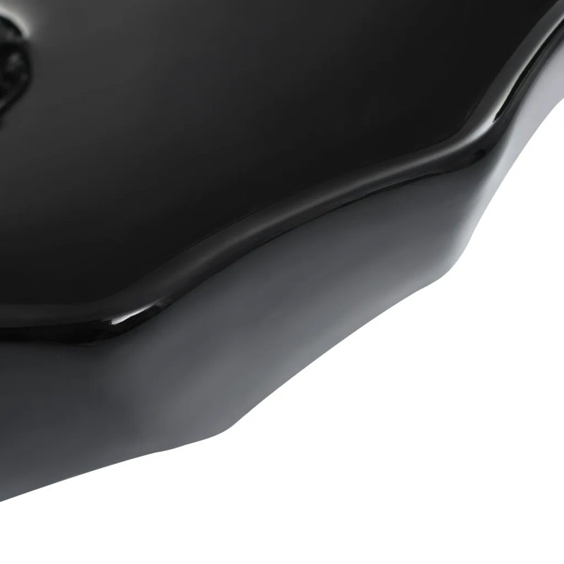 Belfry Bathroom Solihull 460mm L Ceramic Circular Sink, Black