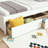 Full Size Bookcases Bed with Power Outlets, USB Charging Ports and Two Drawers-457083530-445909458