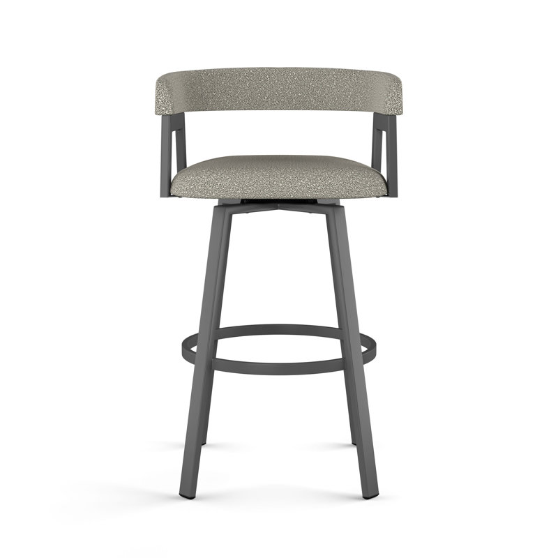 Tabouret de bar et de comptoir pivotant Culpepper, Gris foncé, Beige clair / gris