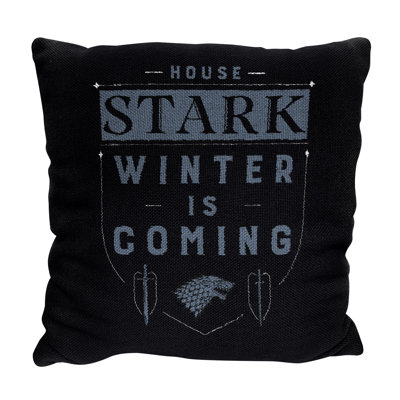 Warner Bros. Game Of Thrones Winter Is Coming Jacquard Pillow, Fantasy Decor, 20x20 Inches