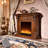47.24"Brown Landscape Electric Fireplace With Decoration And Heating-119603337-108191633