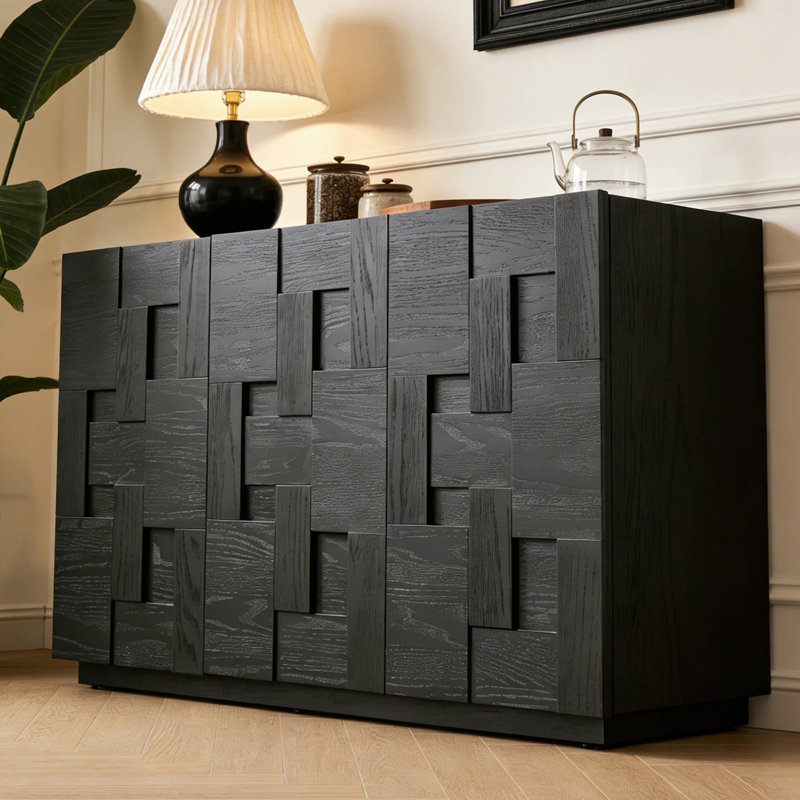 Modern Solid Wood Storage Cabinet