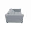 LIT DE CANAPÉ 2 places convertible en velours causeuse - canapé-lit escamotable gris avec poche latérale, conception compacte pour petits espaces, appartement, chambre d'amis