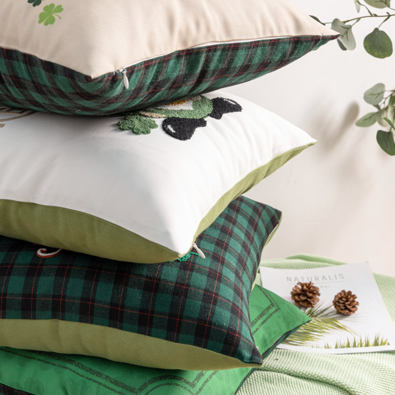 Housses de coussin Day Lucky Clover, paquet de 4, Pillow cover & insert, St. Patricks Embrace