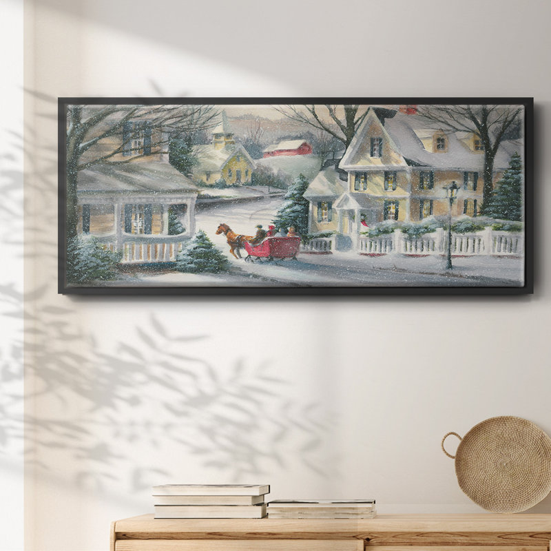 Village Traîneau à traîneau - Toile encadrée