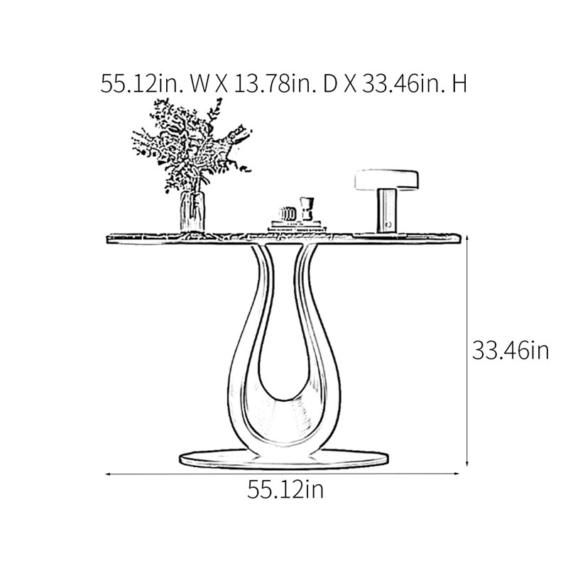 Console Modern Minimalist Luxury, H 33,46 po x l 55,12 po x P 13,78 po
