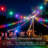 Hybrid 27 ft. Solar Powered & Plug-In RGB LED String Lights Outdoor Patio Waterproof with 12 S14 Shatterproof Bulbs, Color Changing, Remote Control-130952666