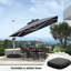 Roselius 3.4m Square Cantilever Parasol-1215486995