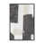 Encadrement ouvert, zinc vieilli