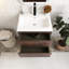 Meuble-lavabo mural 24 po avec lavabo en céramique et un trou de robinet
