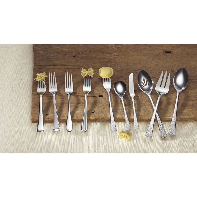 Biscayne 65 Piece 18/10 Stainless Steel Flatware Set, Service for 12