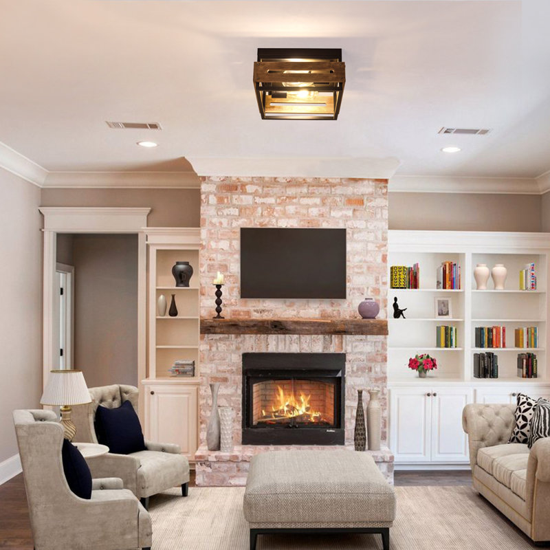 Yoann Solid Wood Flush Mount