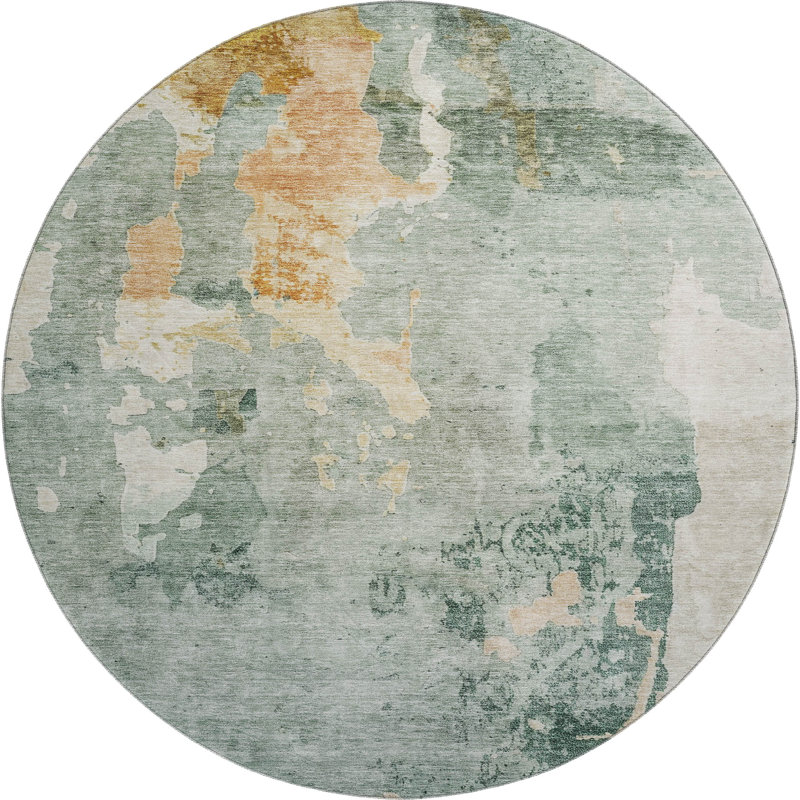 Premium Machine Washable Gurubaksh AMF1157 Abstract Rug, Runner 2'3" x 7'6"