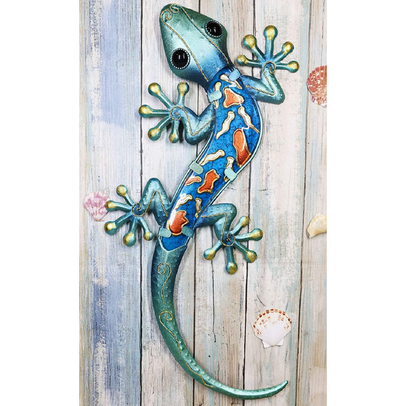 Handmade Modern Landscape & Nature Wall Decor on Metal, Teal