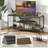 Modern Small TV Console With LED Light, Light Grey, Fits Tvs Up To 55" | Gift Idea