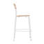 Tabouret de bar commercial en bois massif avec structure et finition antique-11006726