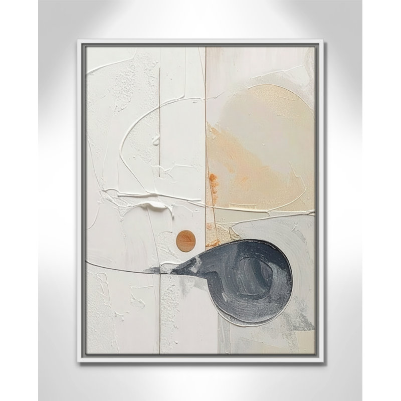 «Plastering III» par Alonza Saunders, Toile avec cadre, Flotteur blanc, L 19,5 po x H 25,5 po
