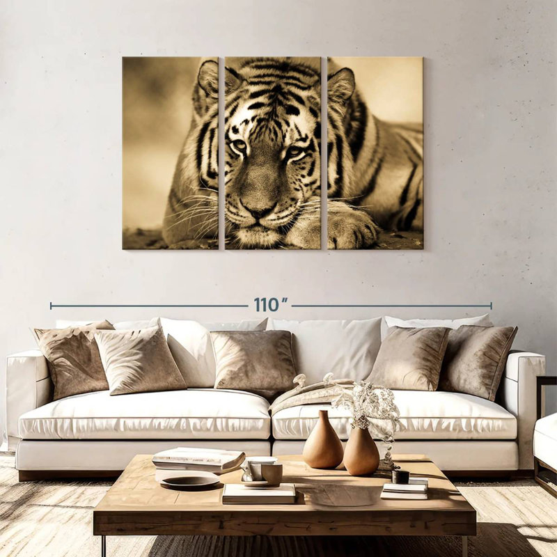 Tigre féroce III, H 48 po x l 74 po