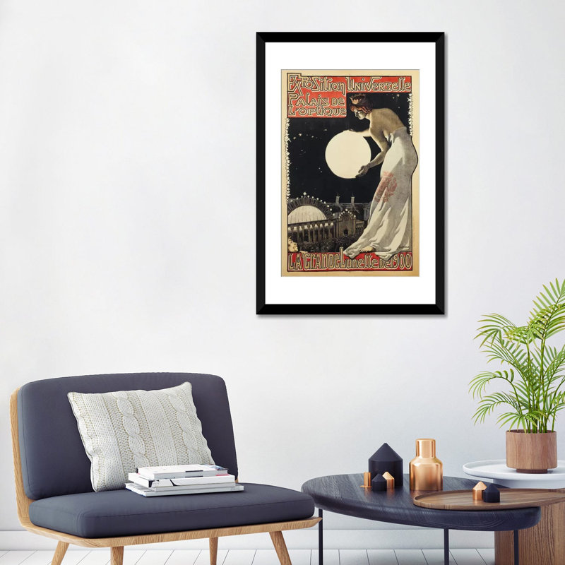 " Exposition Universelle Palais De L'Optique, 1900 " by Vintage Apple Collection, 24" H x 16" W x 1" D, White