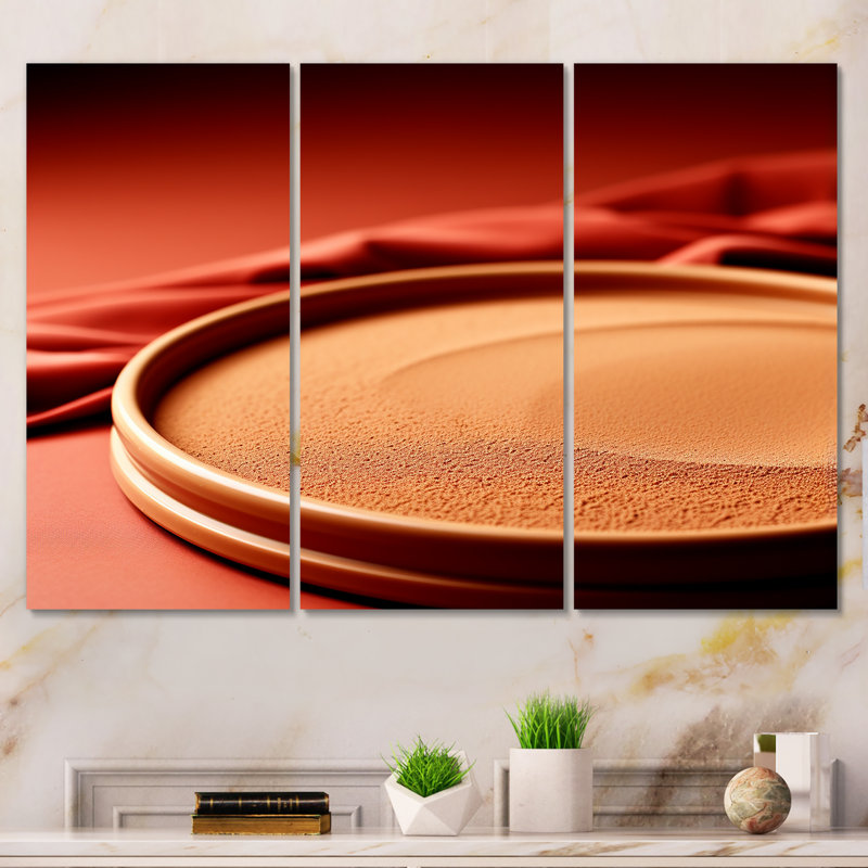 «Red Sand Dunes Serenity - Desert», art mural, Toile tendue, H 28 po x l 36 po x P 1 po