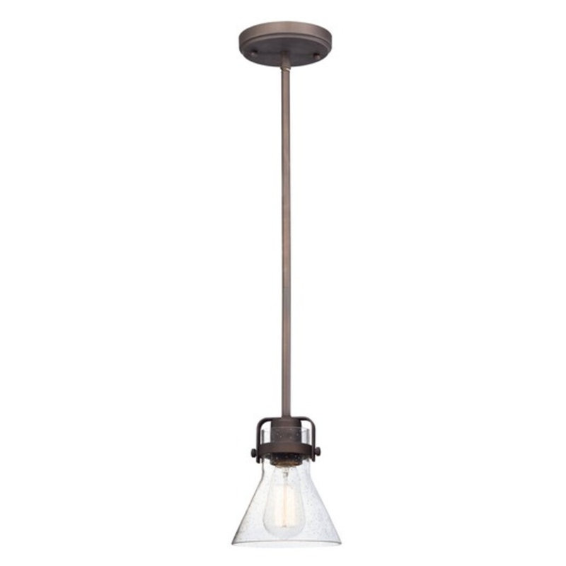 Luminaire suspendu conique à 1 lumière Amarvir, Bronze huilé, Oui
