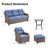 6 Piece Brown Wicker Patio Furniture with Cushions-103988225