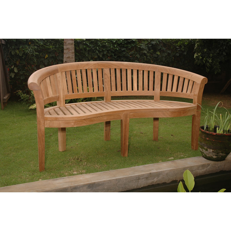 Curve Teak Garden Bench