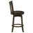 Decker Cherry Wood Counter Height Swivel Bar Chair Dark