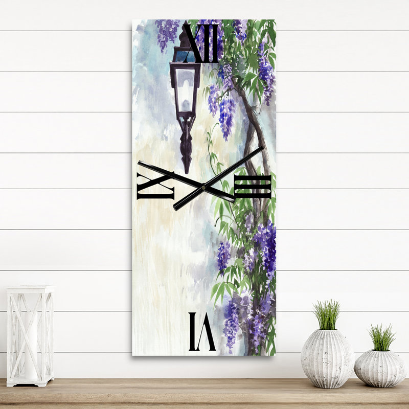 Horloge murale traditionnelle lilas, Petit