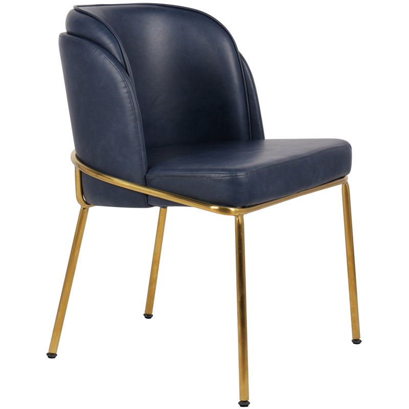 Jagger Side Chair, Navy Vegan Leather