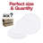 White Flat Round Disposable Plastic Dinnerware Value Set - 120 Sets