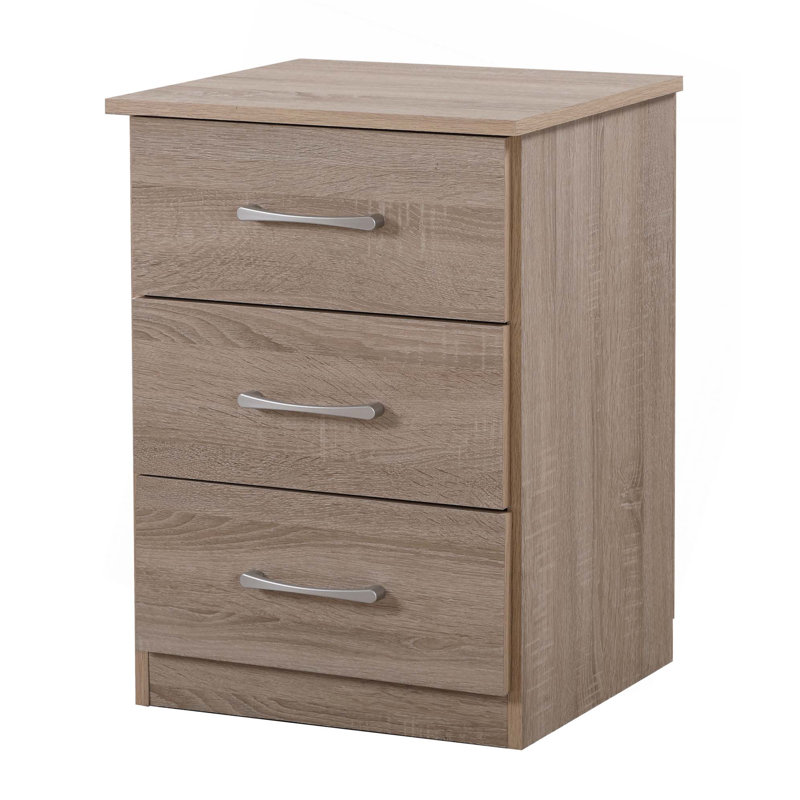 Table de chevet contemporaine avec tiroir, Marron clair