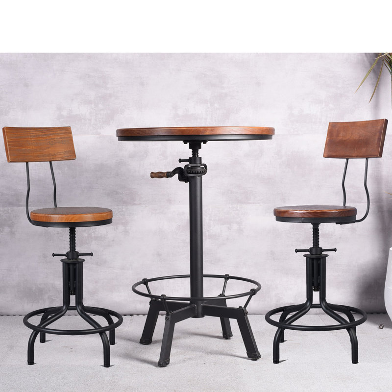 Edgbert 2 - Person Solid Wood Top Four Leg Dining Set