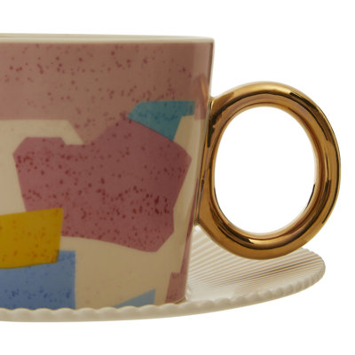Azyiah Bone China Teacup and Saucer