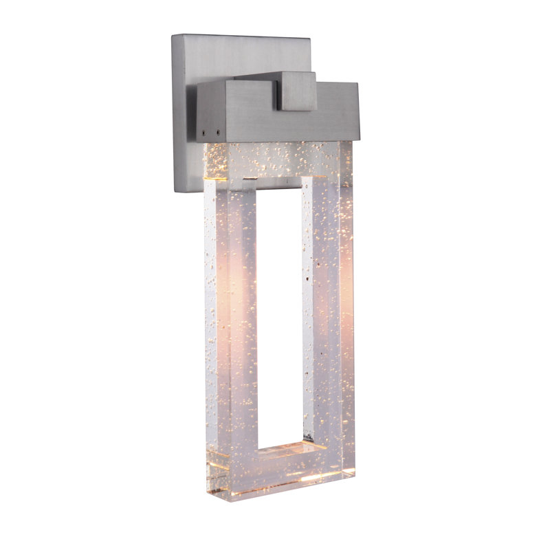 Karpeta LED Wall Light, Satin Aluminum, 17.63" H x 6.68" W x 4.38" D