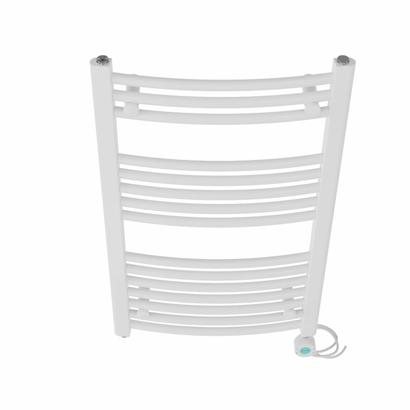 Curved Towel Rail Heated Towel Rails, 80" H x 50" W x 5.2" D, White