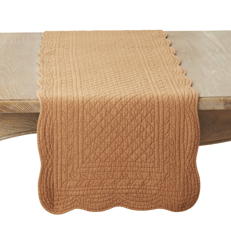 Sophisticated Quilted Table Runner, Brown