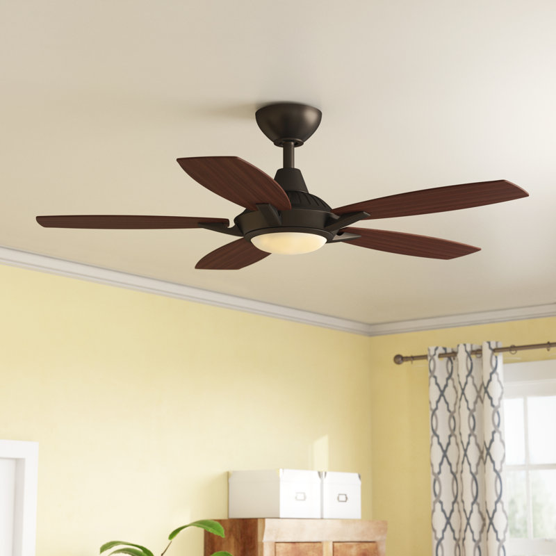 Ailaina 52'' Ceiling Fan with LED Lights, Oiled Bronze