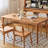 Rectangular Solid Oak Extendable Dining Table-979476750