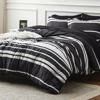 Bedsure Striped All Season Comforter Set